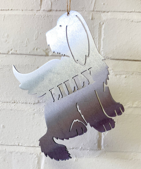 Bearded Collie With Wings - Steel Sculpture